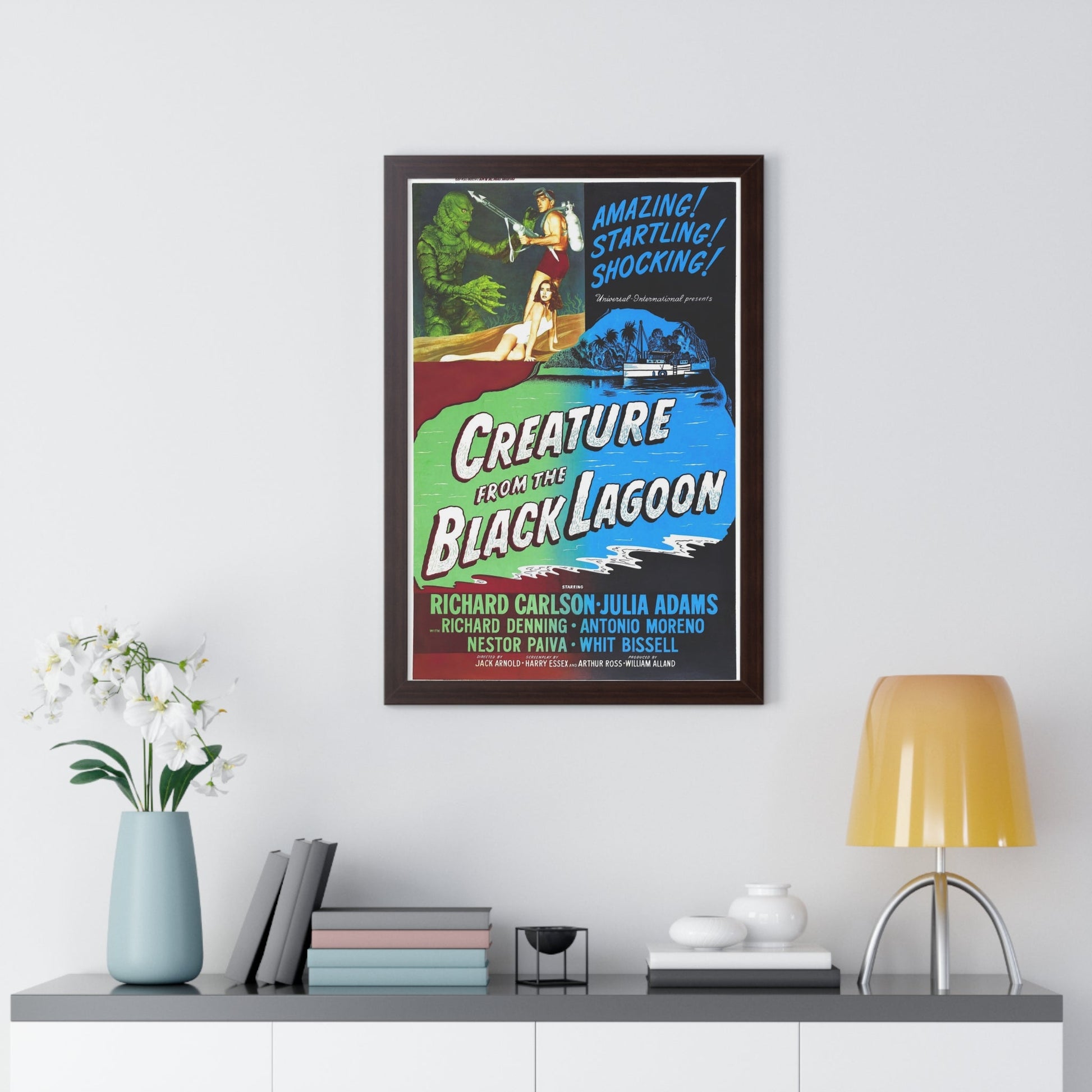 CREATURE FROM THE BLACK LAGOON (2) 1954 - Framed Movie Poster-The Sticker Space