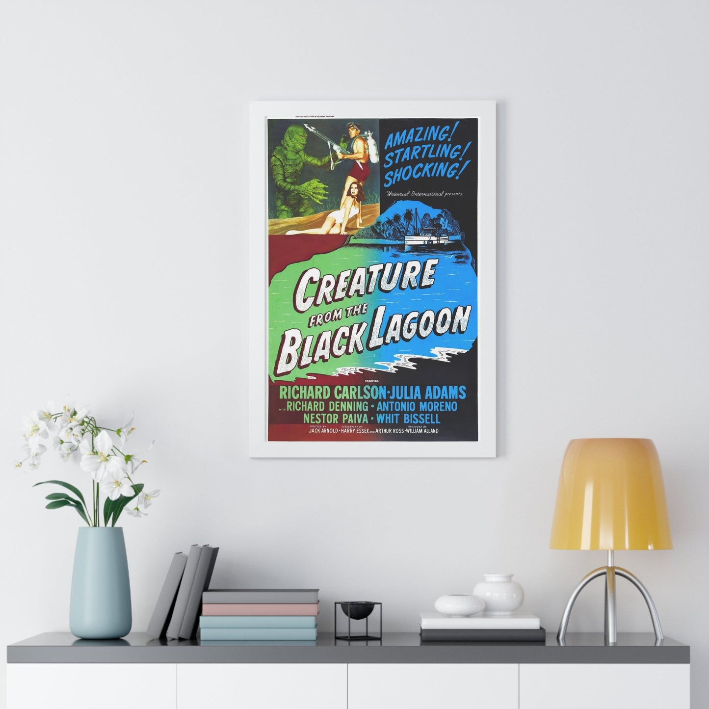 CREATURE FROM THE BLACK LAGOON (2) 1954 - Framed Movie Poster-The Sticker Space