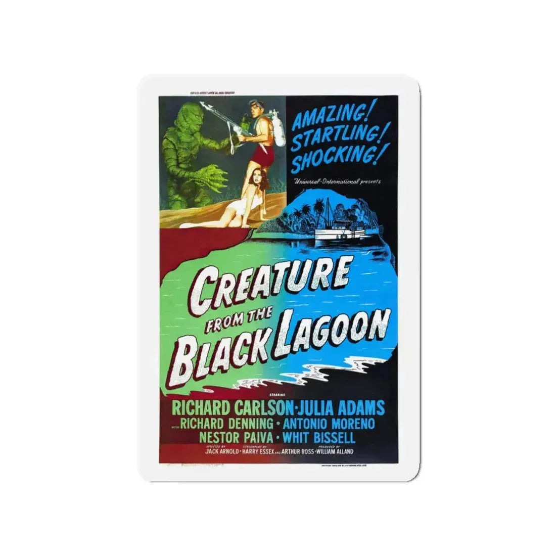 CREATURE FROM THE BLACK LAGOON (2) 1954 Movie Poster - Refrigerator Magnet 3 Inch - The Sticker Space