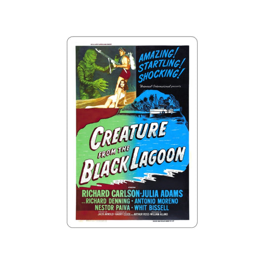 CREATURE FROM THE BLACK LAGOON (2) 1954 Movie Poster STICKER Vinyl Die-Cut Decal-2 Inch-The Sticker Space