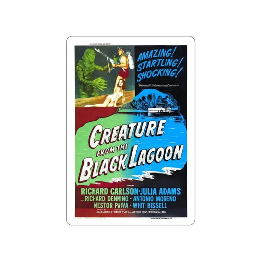 CREATURE FROM THE BLACK LAGOON (2) 1954 Movie Poster STICKER Vinyl Die-Cut Decal 2 Inch - The Sticker Space