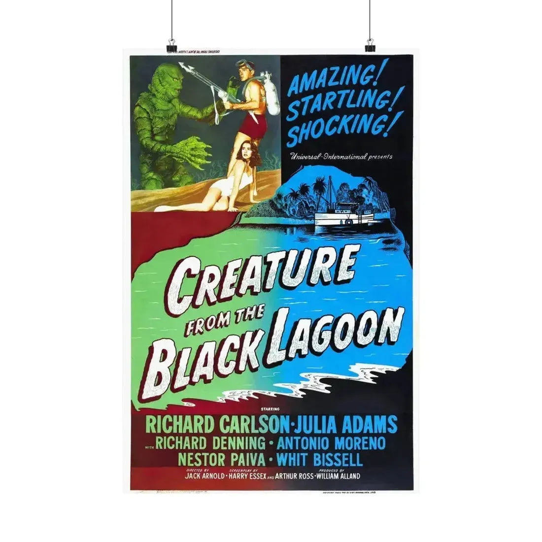 CREATURE FROM THE BLACK LAGOON (2) 1954 - Paper Movie Poster 20″ x 30″ Matte - The Sticker Space