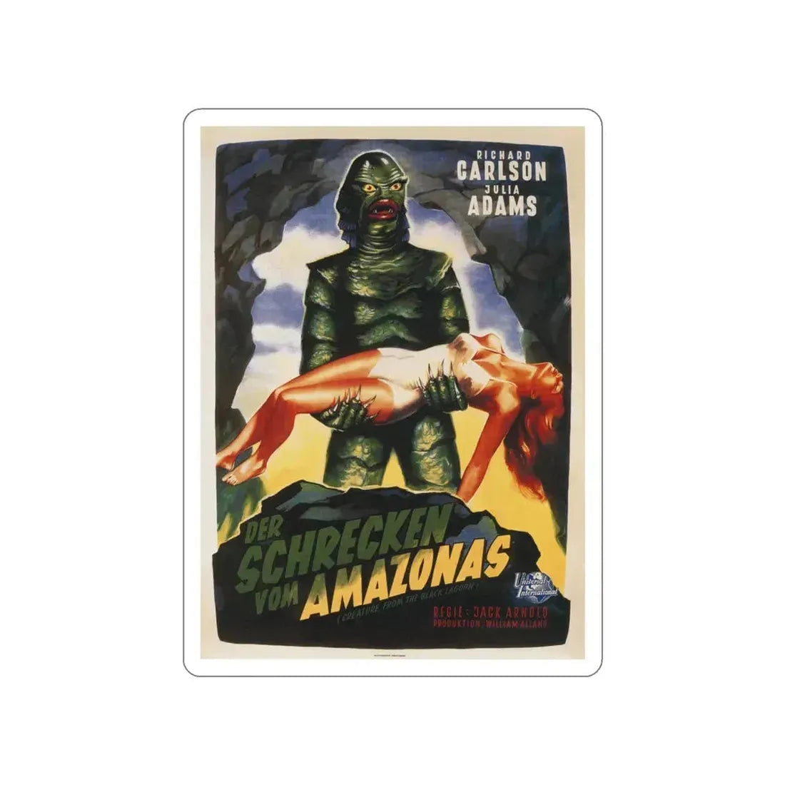 CREATURE FROM THE BLACK LAGOON (3) 1954 Movie Poster STICKER Vinyl Die-Cut Decal 4 Inch - The Sticker Space