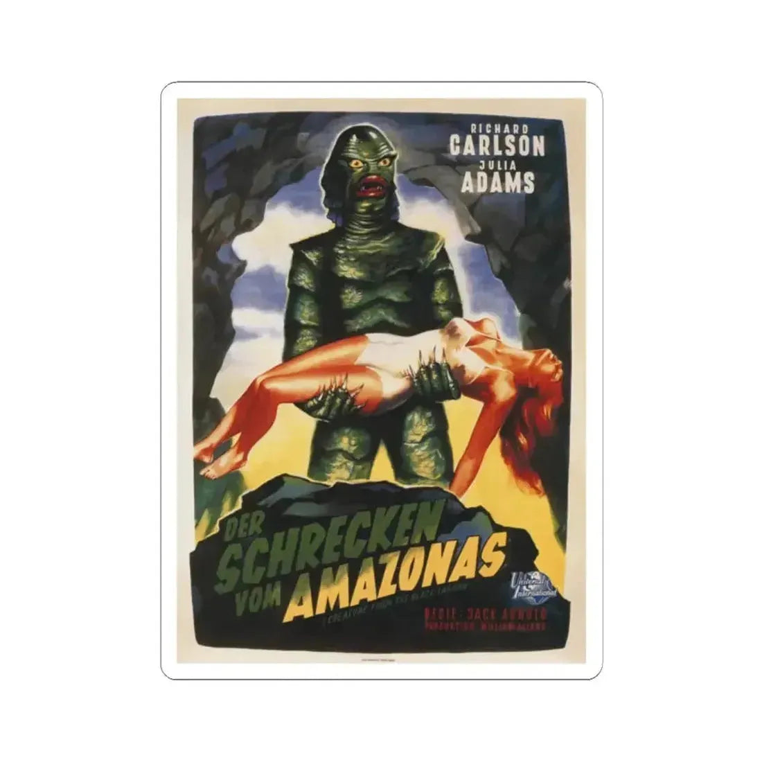 CREATURE FROM THE BLACK LAGOON (3) 1954 Movie Poster - STICKER Vinyl Kiss-Cut Decal 2 Inch White - The Sticker Space