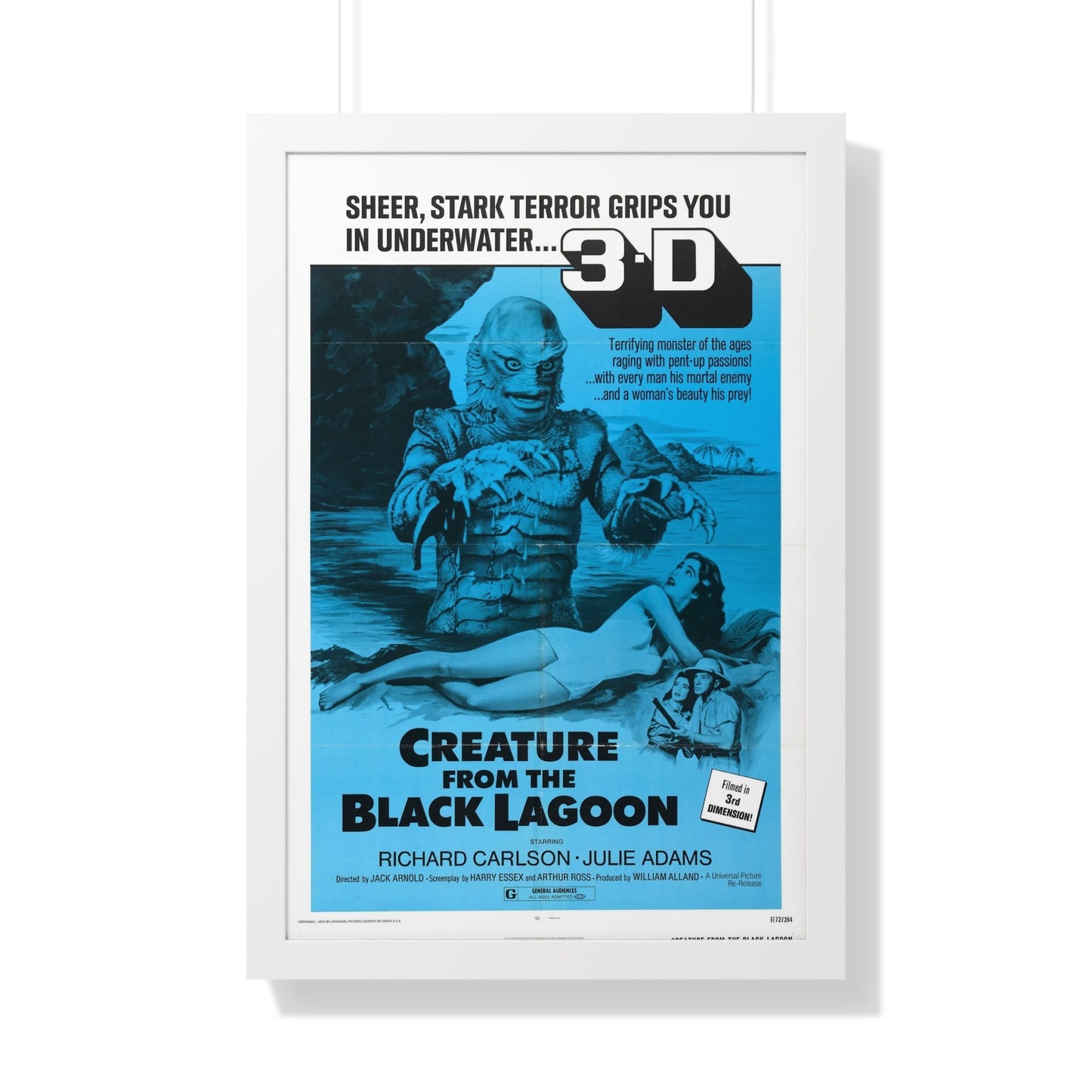 CREATURE FROM THE BLACK LAGOON (4) 1954 - Framed Movie Poster-20" x 30"-The Sticker Space