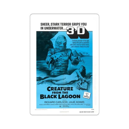 CREATURE FROM THE BLACK LAGOON (4) 1954 Movie Poster - STICKER Vinyl Kiss-Cut Decal 4 Inch White - The Sticker Space