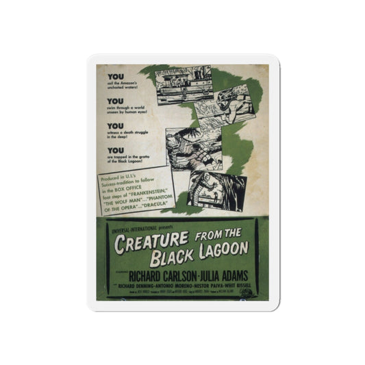 CREATURE FROM THE BLACK LAGOON (6) 1954 Movie Poster - Die-Cut Magnet-6 × 6"-The Sticker Space