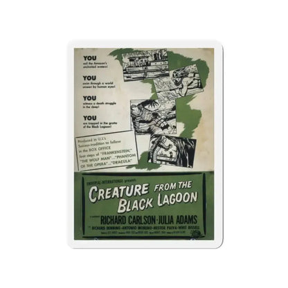CREATURE FROM THE BLACK LAGOON (6) 1954 Movie Poster - Refrigerator Magnet 4 Inch - The Sticker Space