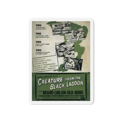 CREATURE FROM THE BLACK LAGOON (6) 1954 Movie Poster - Refrigerator Magnet - The Sticker Space