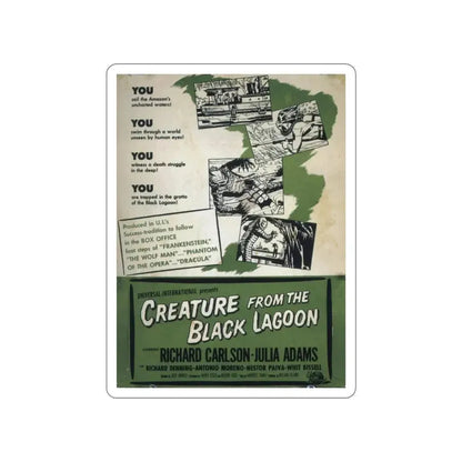 CREATURE FROM THE BLACK LAGOON (6) 1954 Movie Poster STICKER Vinyl Die-Cut Decal 6 Inch - The Sticker Space