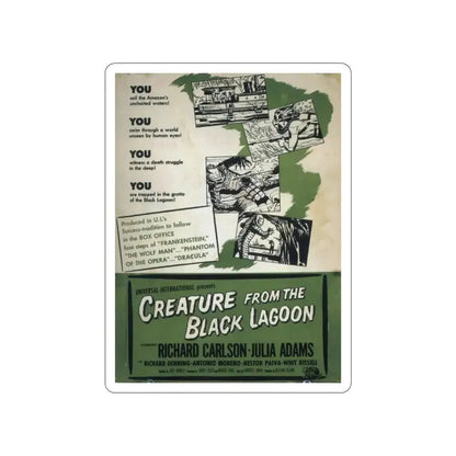 CREATURE FROM THE BLACK LAGOON (6) 1954 Movie Poster STICKER Vinyl Die-Cut Decal - The Sticker Space