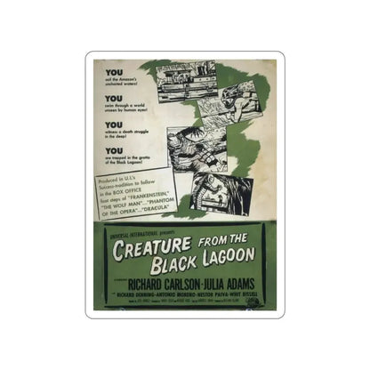 CREATURE FROM THE BLACK LAGOON (6) 1954 Movie Poster STICKER Vinyl Die-Cut Decal - The Sticker Space