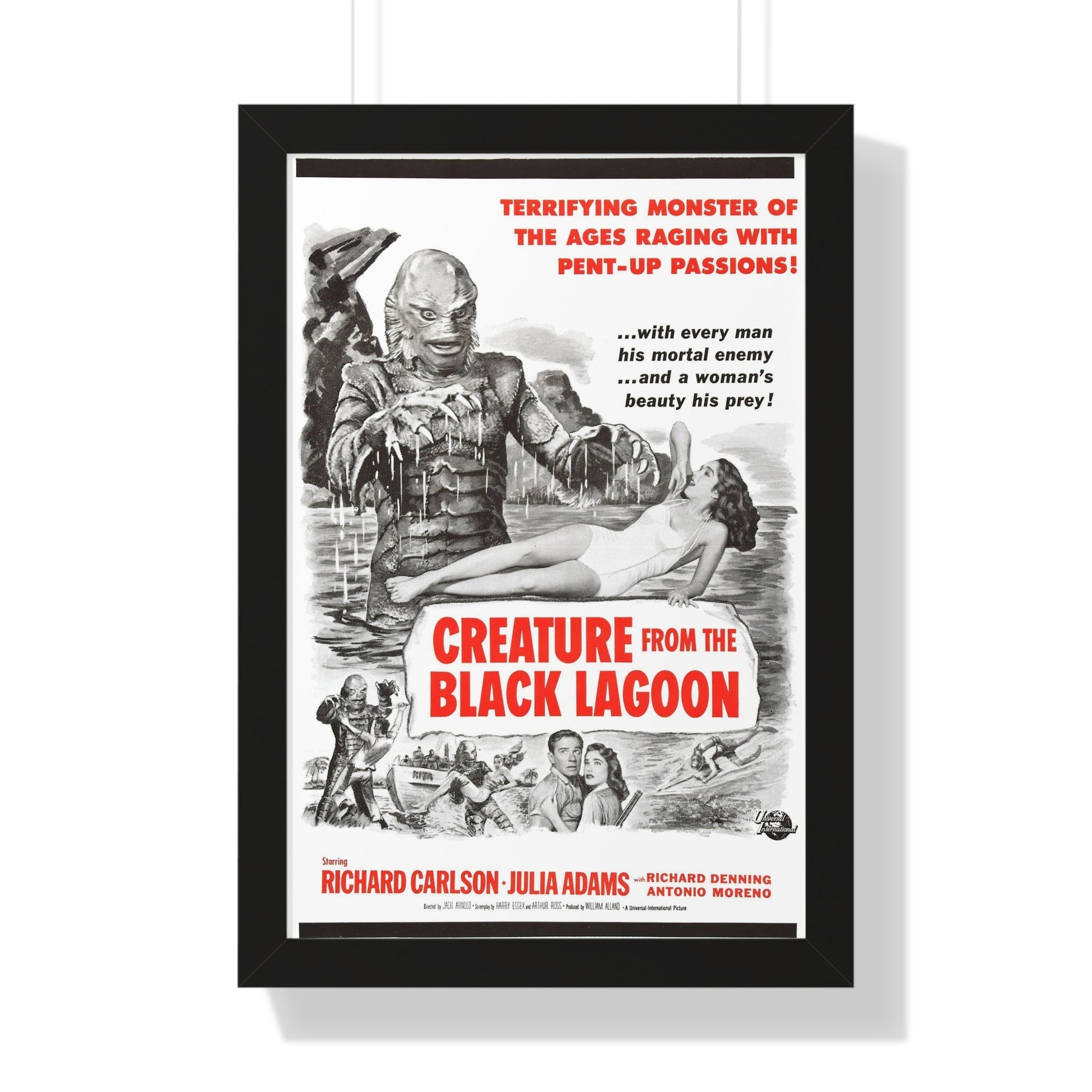 CREATURE FROM THE BLACK LAGOON (8) 1954 - Framed Movie Poster-16″ x 24″-The Sticker Space