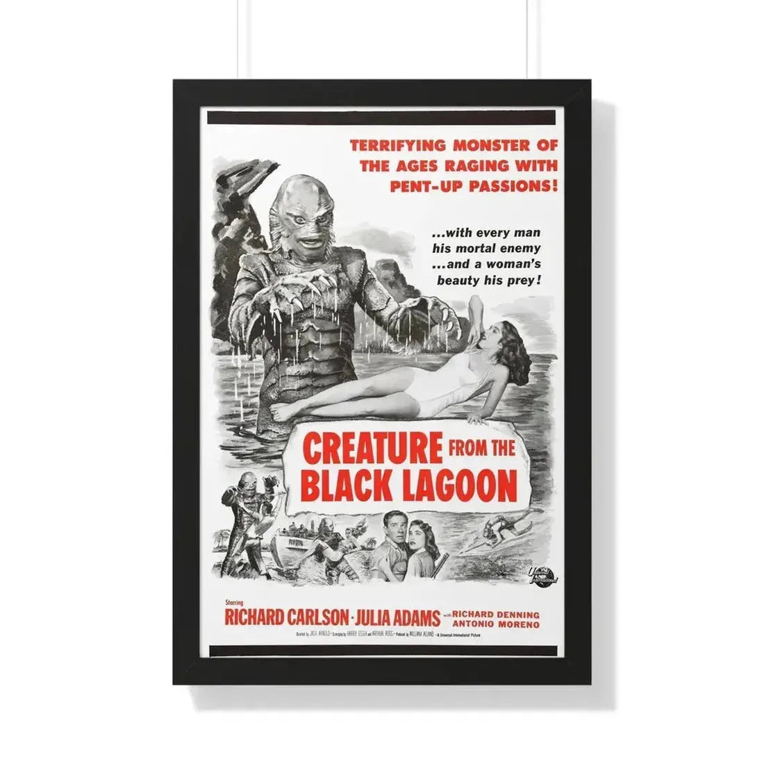 CREATURE FROM THE BLACK LAGOON (8) 1954 - Framed Movie Poster - The Sticker Space