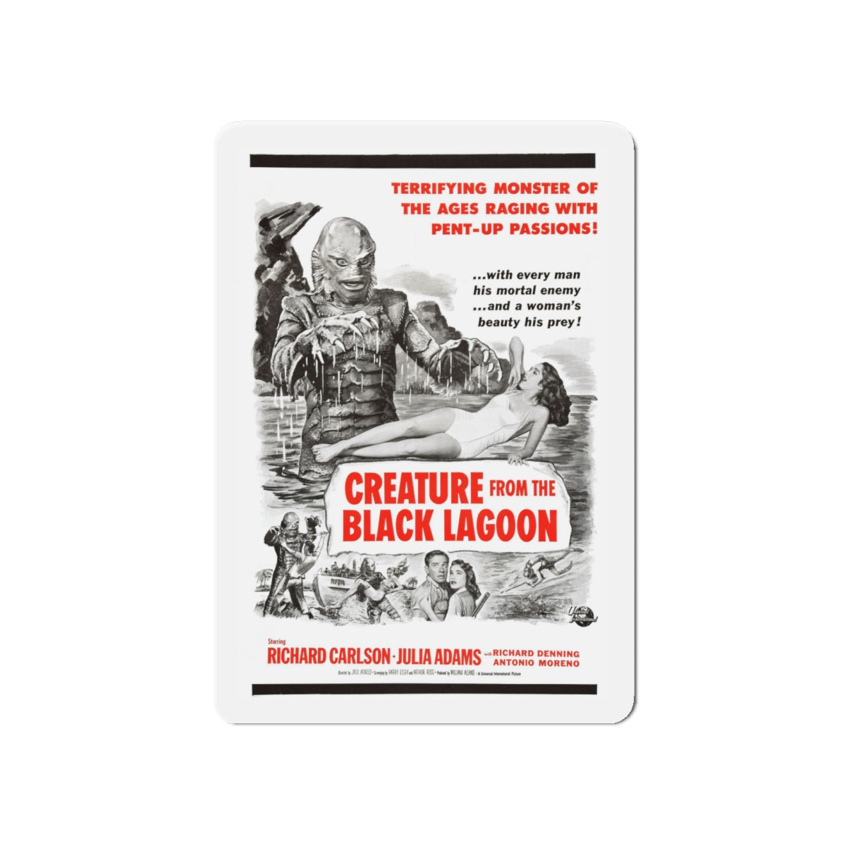 CREATURE FROM THE BLACK LAGOON (8) 1954 Movie Poster - Die-Cut Magnet-5" x 5"-The Sticker Space