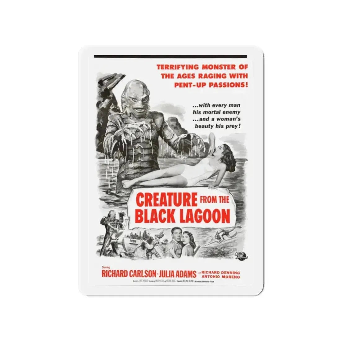 CREATURE FROM THE BLACK LAGOON (8) 1954 Movie Poster - Refrigerator Magnet 2 Inch - The Sticker Space
