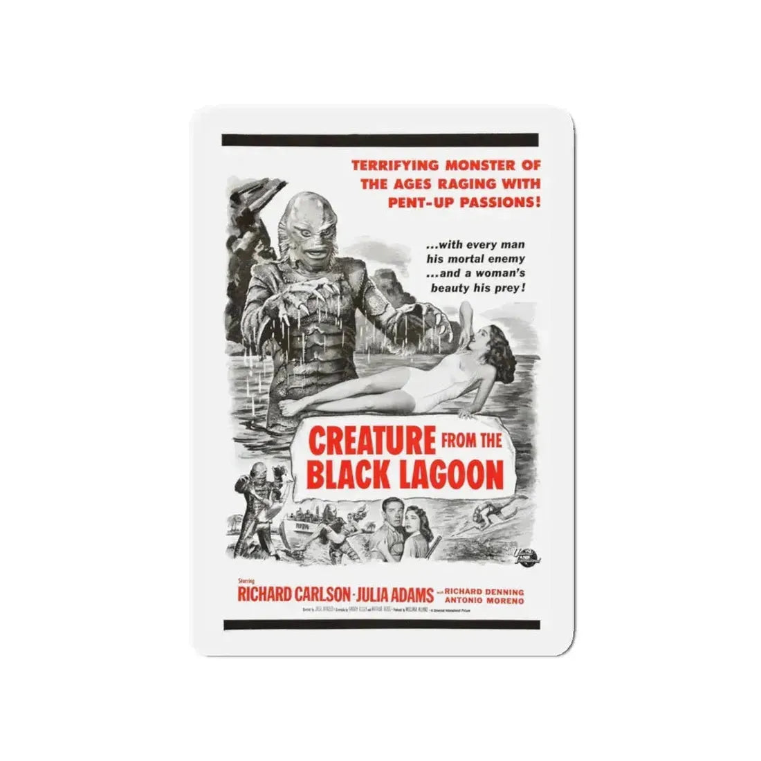 CREATURE FROM THE BLACK LAGOON (8) 1954 Movie Poster - Refrigerator Magnet 4 Inch - The Sticker Space