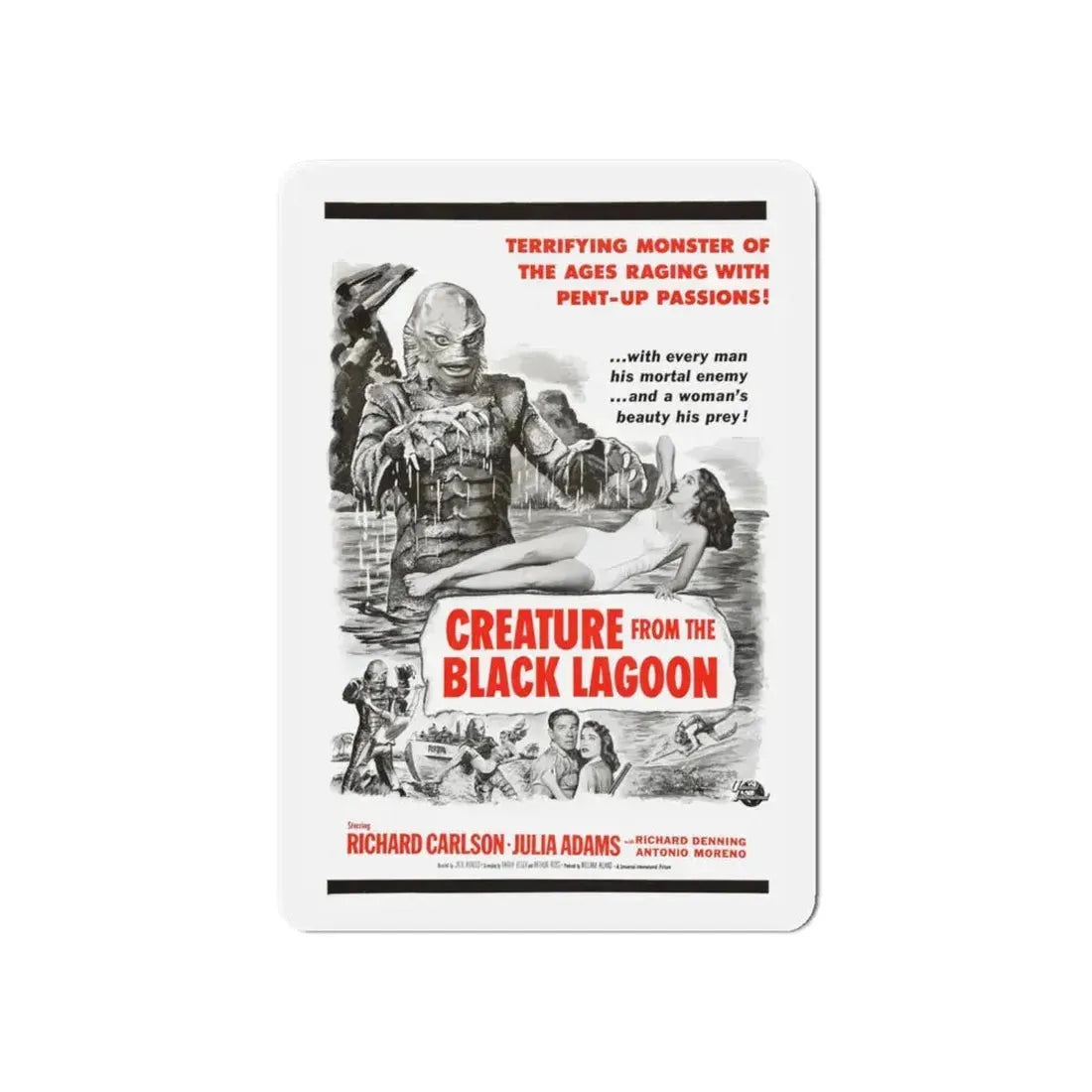 CREATURE FROM THE BLACK LAGOON (8) 1954 Movie Poster - Refrigerator Magnet 6 Inch - The Sticker Space