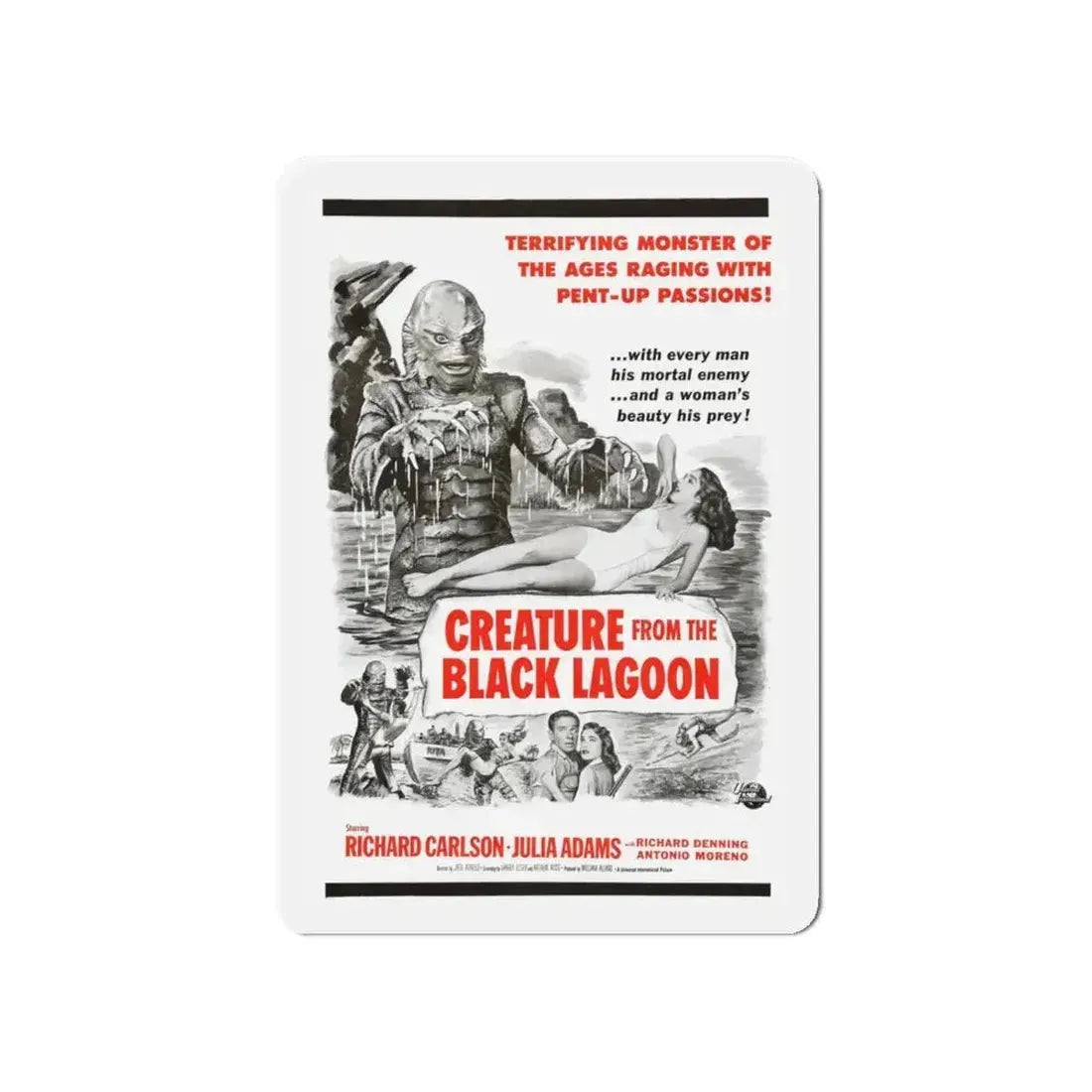 CREATURE FROM THE BLACK LAGOON (8) 1954 Movie Poster - Refrigerator Magnet - The Sticker Space