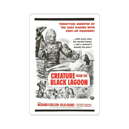 CREATURE FROM THE BLACK LAGOON (8) 1954 Movie Poster - STICKER Vinyl Kiss-Cut Decal 4 Inch White - The Sticker Space