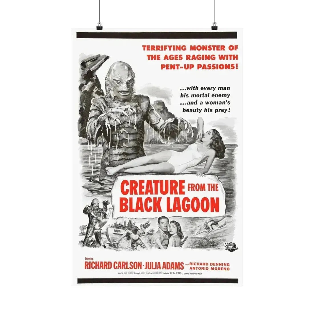 CREATURE FROM THE BLACK LAGOON (8) 1954 - Paper Movie Poster 20″ x 30″ Matte - The Sticker Space
