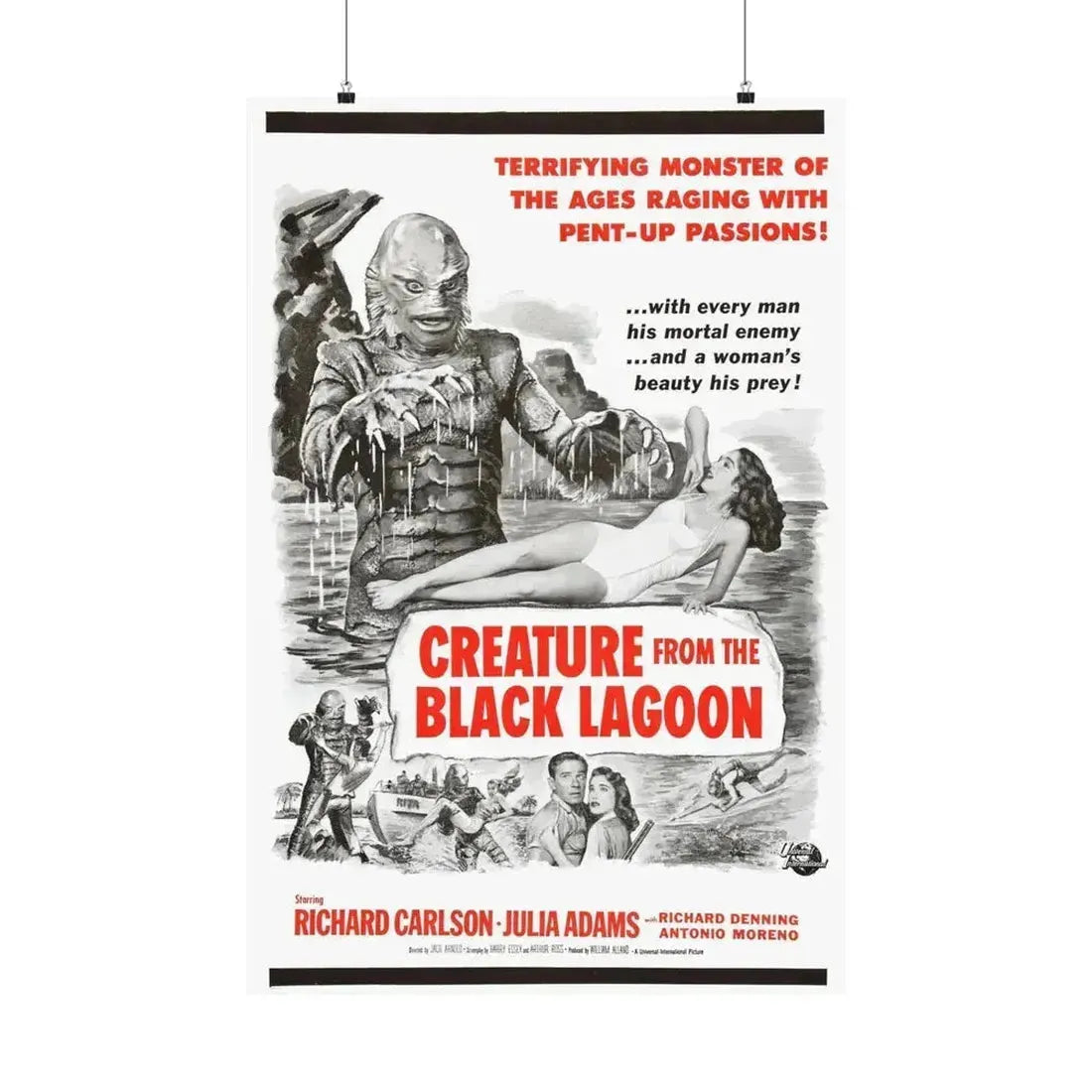 CREATURE FROM THE BLACK LAGOON (8) 1954 - Paper Movie Poster 24″ x 36″ Matte - The Sticker Space