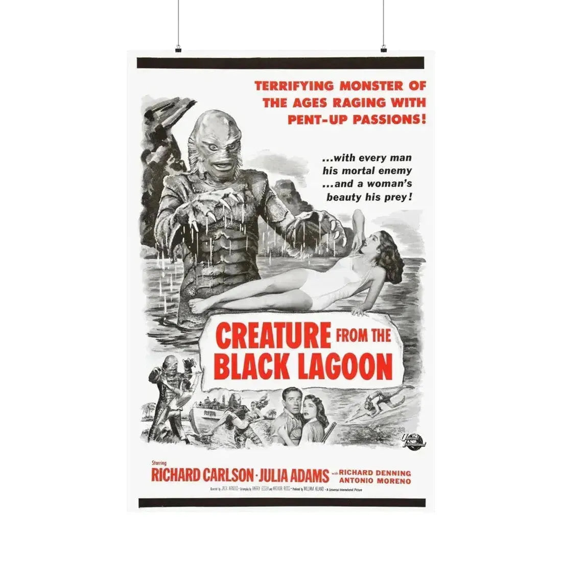 CREATURE FROM THE BLACK LAGOON (8) 1954 - Paper Movie Poster 36" x 54" Matte - The Sticker Space