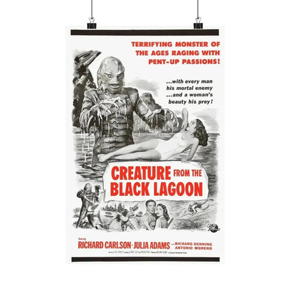 CREATURE FROM THE BLACK LAGOON (8) 1954 - Paper Movie Poster - The Sticker Space