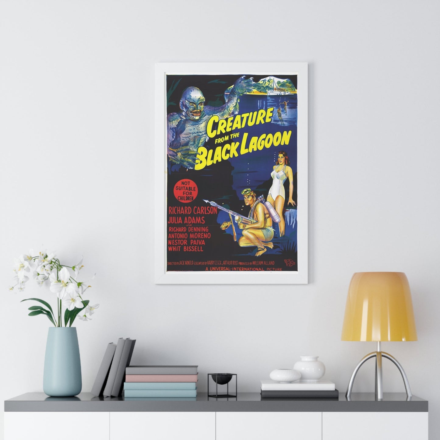 CREATURE FROM THE BLACK LAGOON (9) 1954 - Framed Movie Poster-The Sticker Space