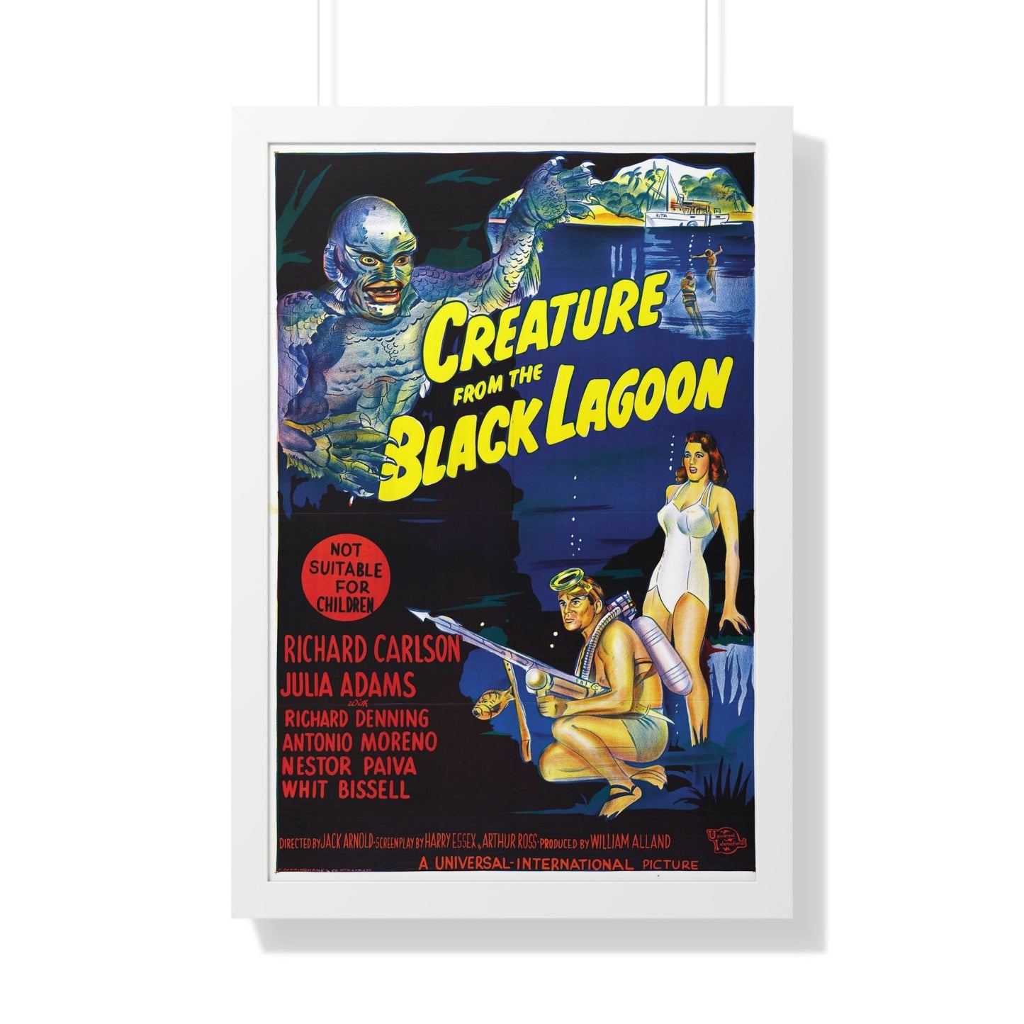 CREATURE FROM THE BLACK LAGOON (9) 1954 - Framed Movie Poster-20" x 30"-The Sticker Space