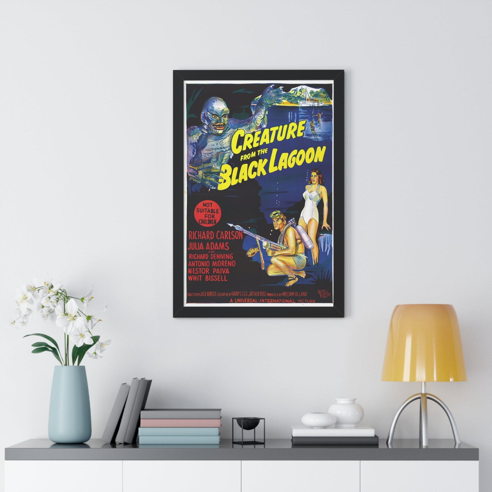 CREATURE FROM THE BLACK LAGOON (9) 1954 - Framed Movie Poster-The Sticker Space