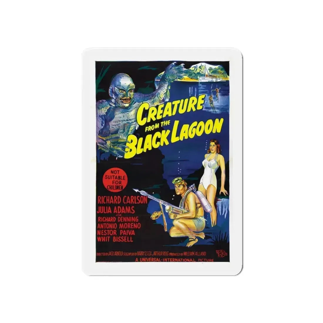 CREATURE FROM THE BLACK LAGOON (9) 1954 Movie Poster - Refrigerator Magnet - The Sticker Space