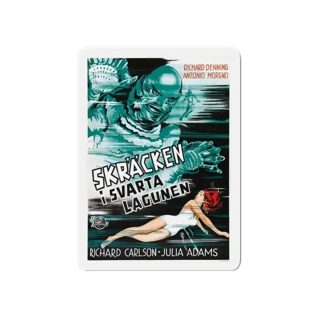 CREATURE FROM THE BLACK LAGOON (FOREIGN) 1954 Movie Poster - Refrigerator Magnet - The Sticker Space