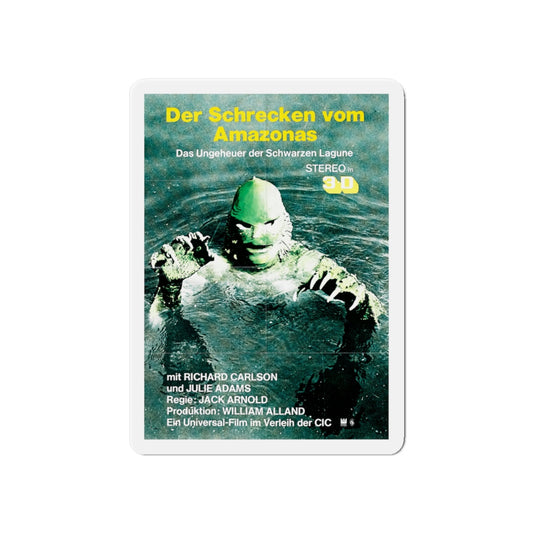 CREATURE FROM THE BLACK LAGOON (GERMAN) 1954 Movie Poster - Die-Cut Magnet-6 × 6"-The Sticker Space