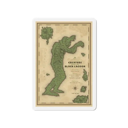 CREATURE FROM THE BLACK LAGOON (MONDO) 1954 Movie Poster - Refrigerator Magnet 4 Inch - The Sticker Space