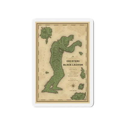 CREATURE FROM THE BLACK LAGOON (MONDO) 1954 Movie Poster - Refrigerator Magnet 5 Inch - The Sticker Space
