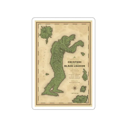 CREATURE FROM THE BLACK LAGOON (MONDO) 1954 Movie Poster STICKER Vinyl Die-Cut Decal 2 Inch - The Sticker Space