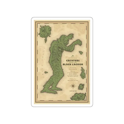 CREATURE FROM THE BLACK LAGOON (MONDO) 1954 Movie Poster STICKER Vinyl Die-Cut Decal 4 Inch - The Sticker Space