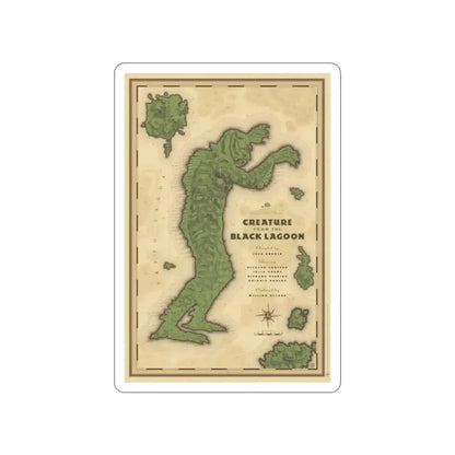 CREATURE FROM THE BLACK LAGOON (MONDO) 1954 Movie Poster STICKER Vinyl Die-Cut Decal - The Sticker Space