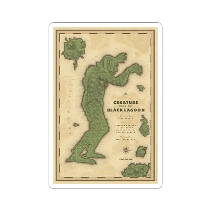 CREATURE FROM THE BLACK LAGOON (MONDO) 1954 Movie Poster - STICKER Vinyl Kiss-Cut Decal 6 Inch White - The Sticker Space