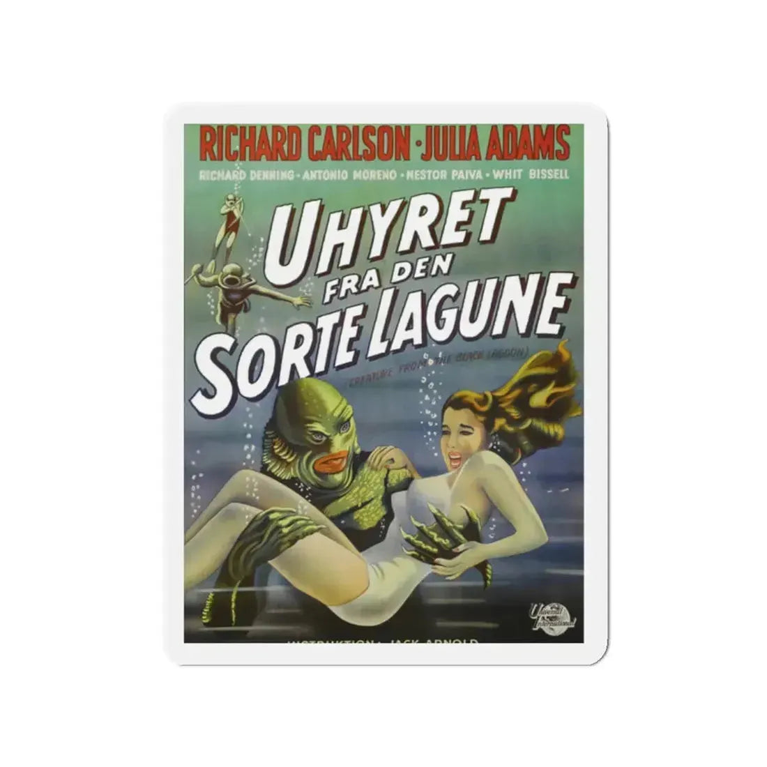 CREATURE FROM THE BLACK LAGOON (SWEDISH) 1954 Movie Poster - Refrigerator Magnet 2 Inch - The Sticker Space