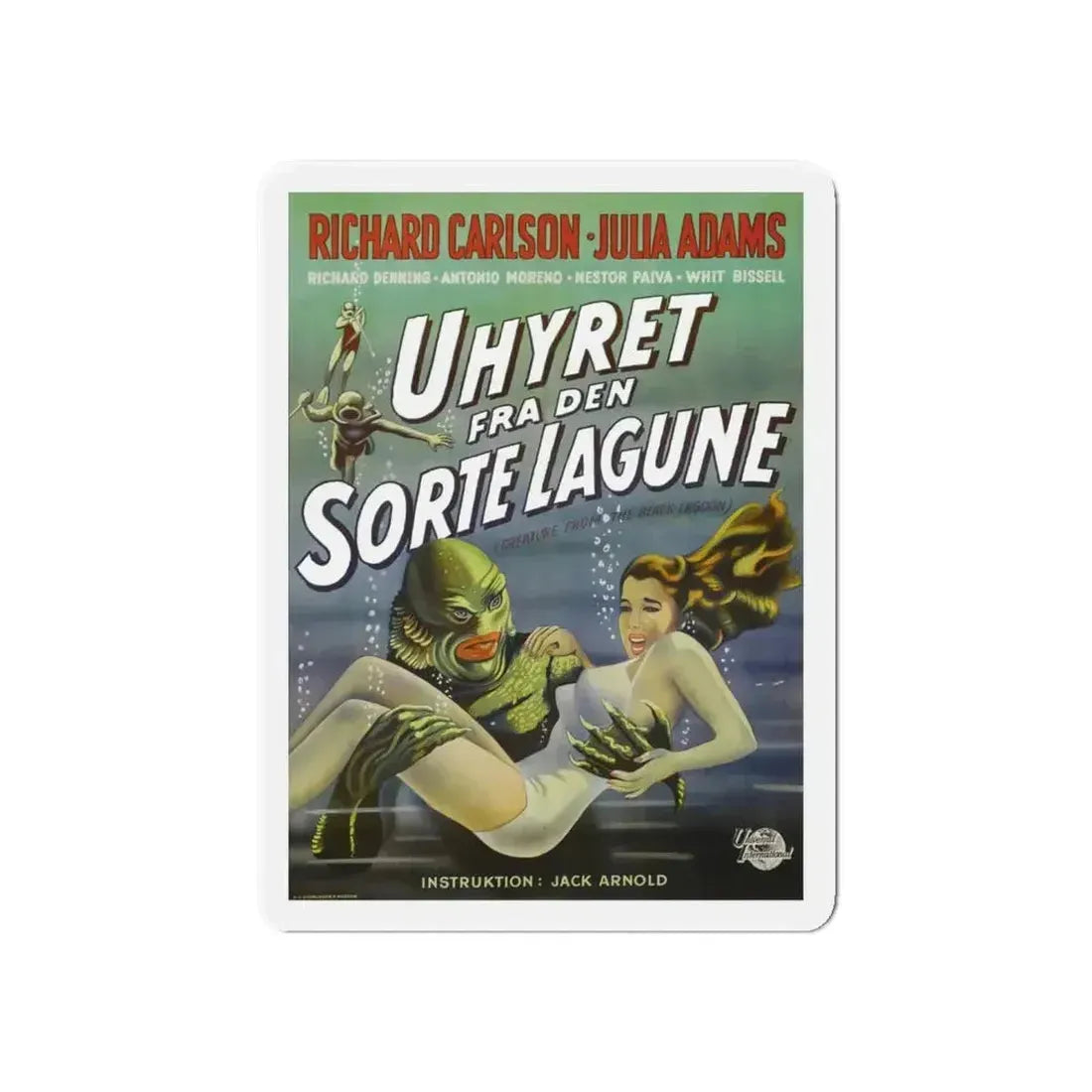 CREATURE FROM THE BLACK LAGOON (SWEDISH) 1954 Movie Poster - Refrigerator Magnet - The Sticker Space