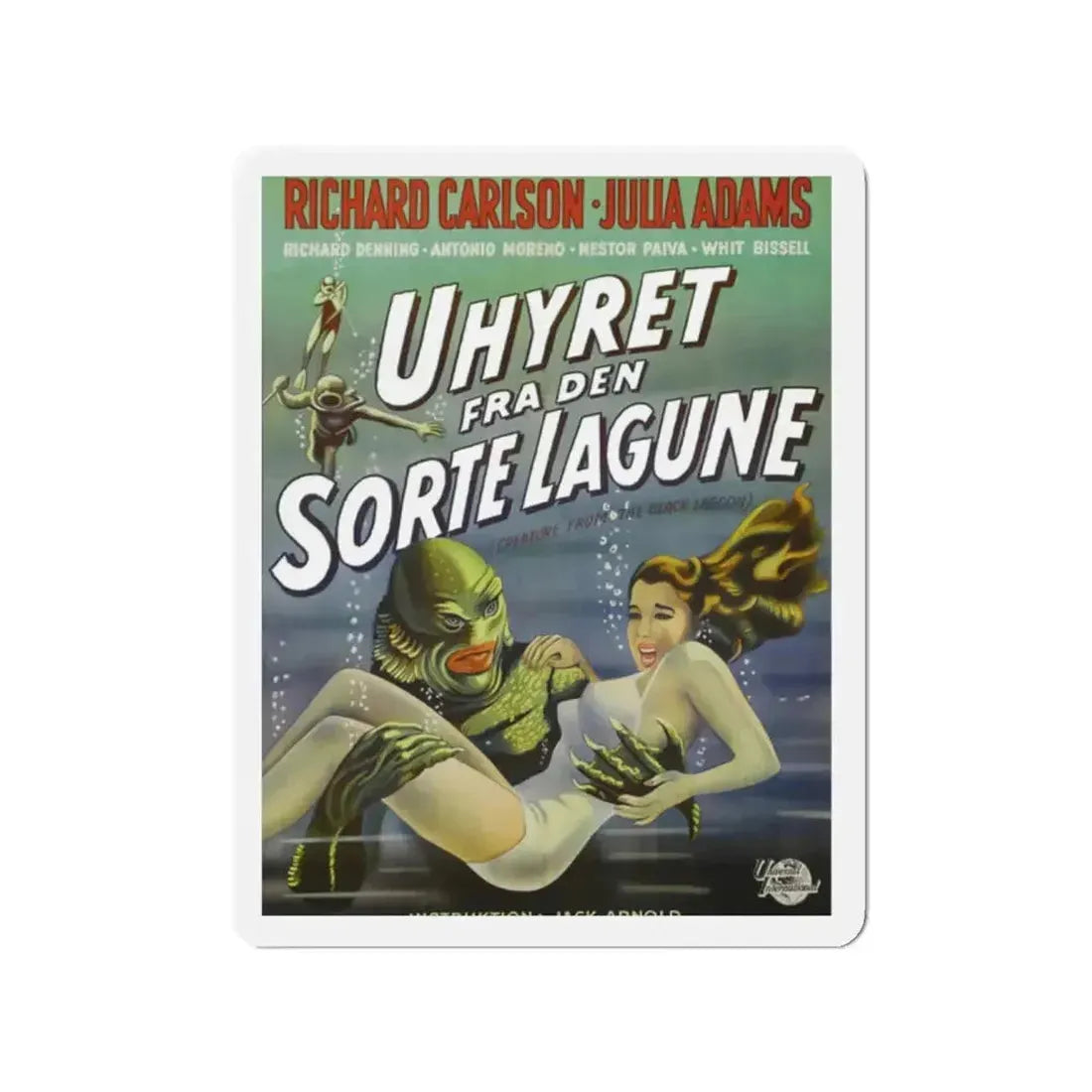 CREATURE FROM THE BLACK LAGOON (SWEDISH) 1954 Movie Poster - Refrigerator Magnet - The Sticker Space