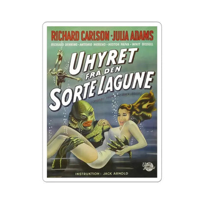 CREATURE FROM THE BLACK LAGOON (SWEDISH) 1954 Movie Poster - STICKER Vinyl Kiss-Cut Decal 4 Inch White - The Sticker Space