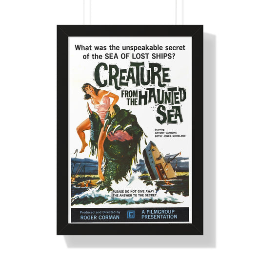 CREATURE FROM THE HAUNTED SEA 1961 - Framed Movie Poster-16″ x 24″-The Sticker Space