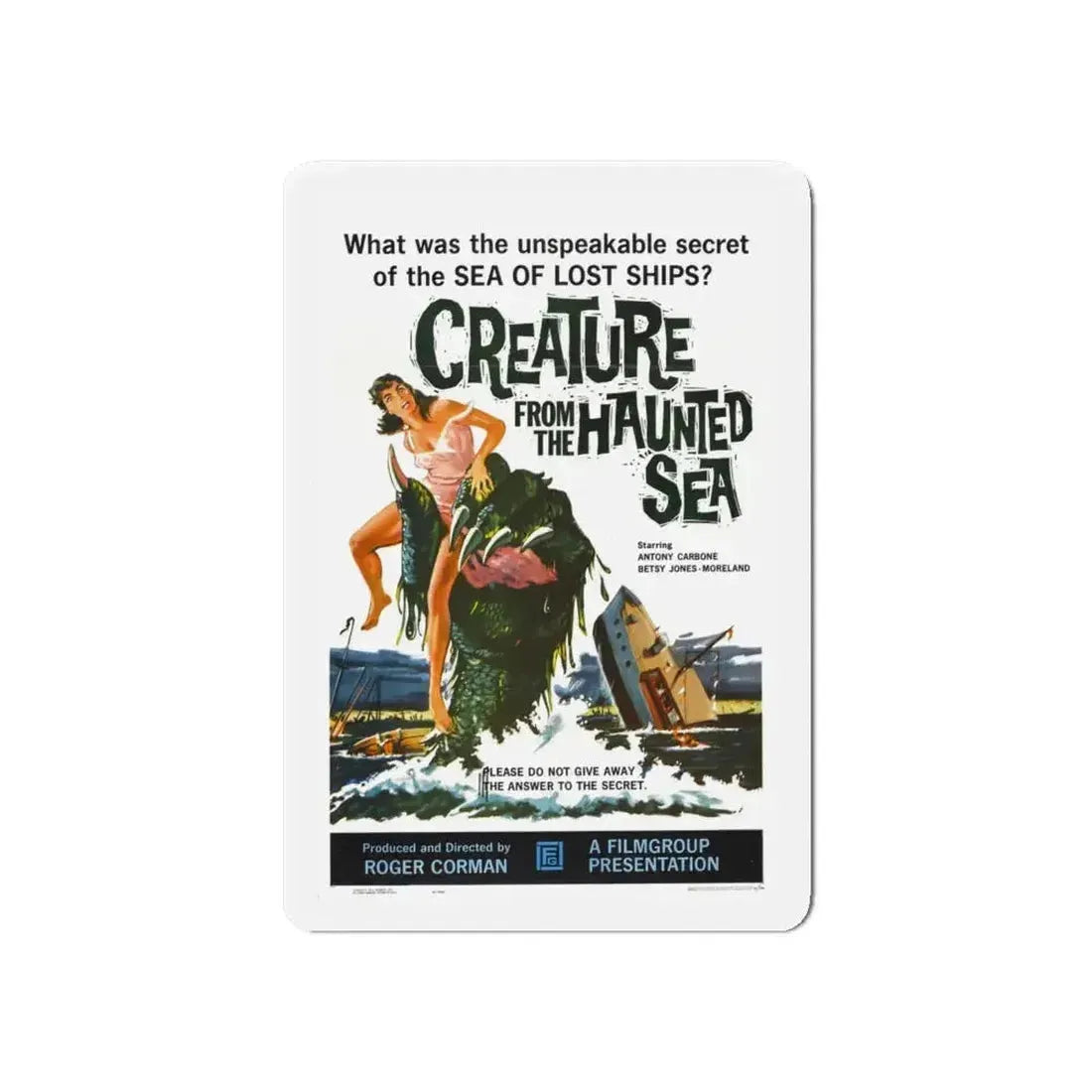 CREATURE FROM THE HAUNTED SEA 1961 Movie Poster - Refrigerator Magnet - The Sticker Space
