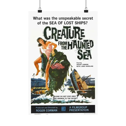 CREATURE FROM THE HAUNTED SEA 1961 - Paper Movie Poster 12″ x 18″ Matte - The Sticker Space