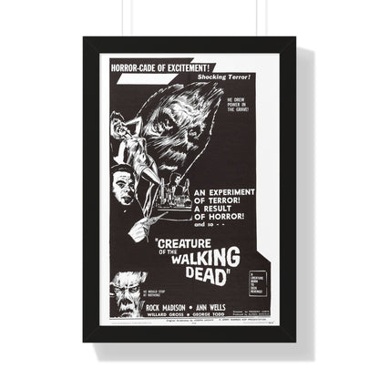 CREATURE OF THE WALKING DEAD 1965 - Framed Movie Poster-16″ x 24″-The Sticker Space