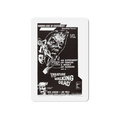 CREATURE OF THE WALKING DEAD 1965 Movie Poster - Die-Cut Magnet-6 × 6"-The Sticker Space