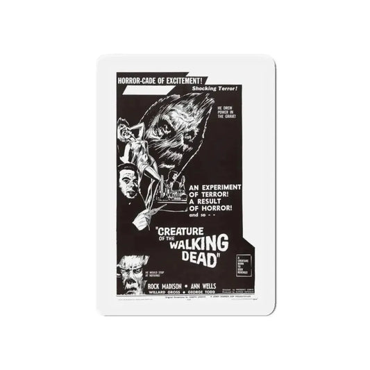 CREATURE OF THE WALKING DEAD 1965 Movie Poster - Refrigerator Magnet 6 Inch - The Sticker Space